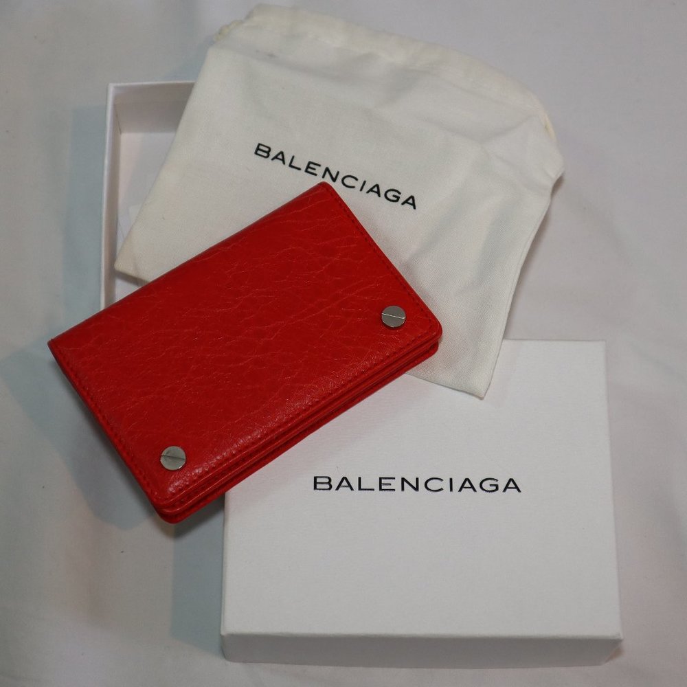 BALENCIAGA - Red Classic Card Case